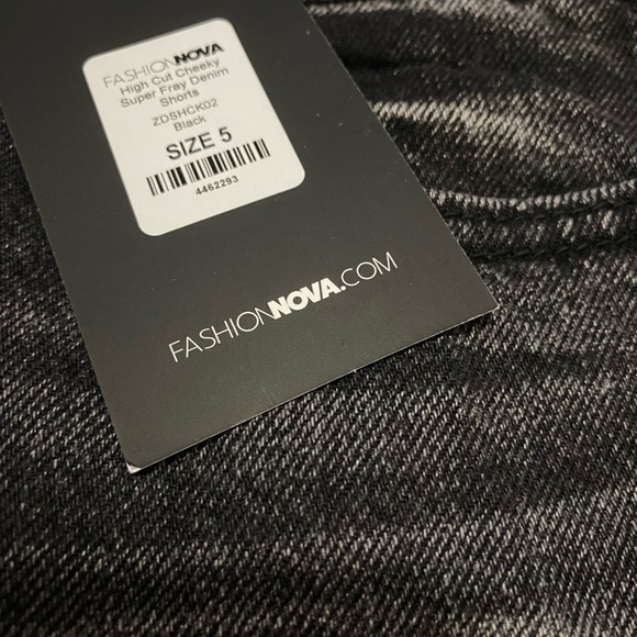 Woman’s High Cut Cheeky Super Frayed Hem Fashion Nova Jean Shorts - Picture 7 of 9